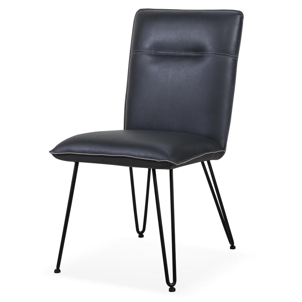 Demi Hairpin Leg Modern Dining Chair in Cobalt. Picture 4