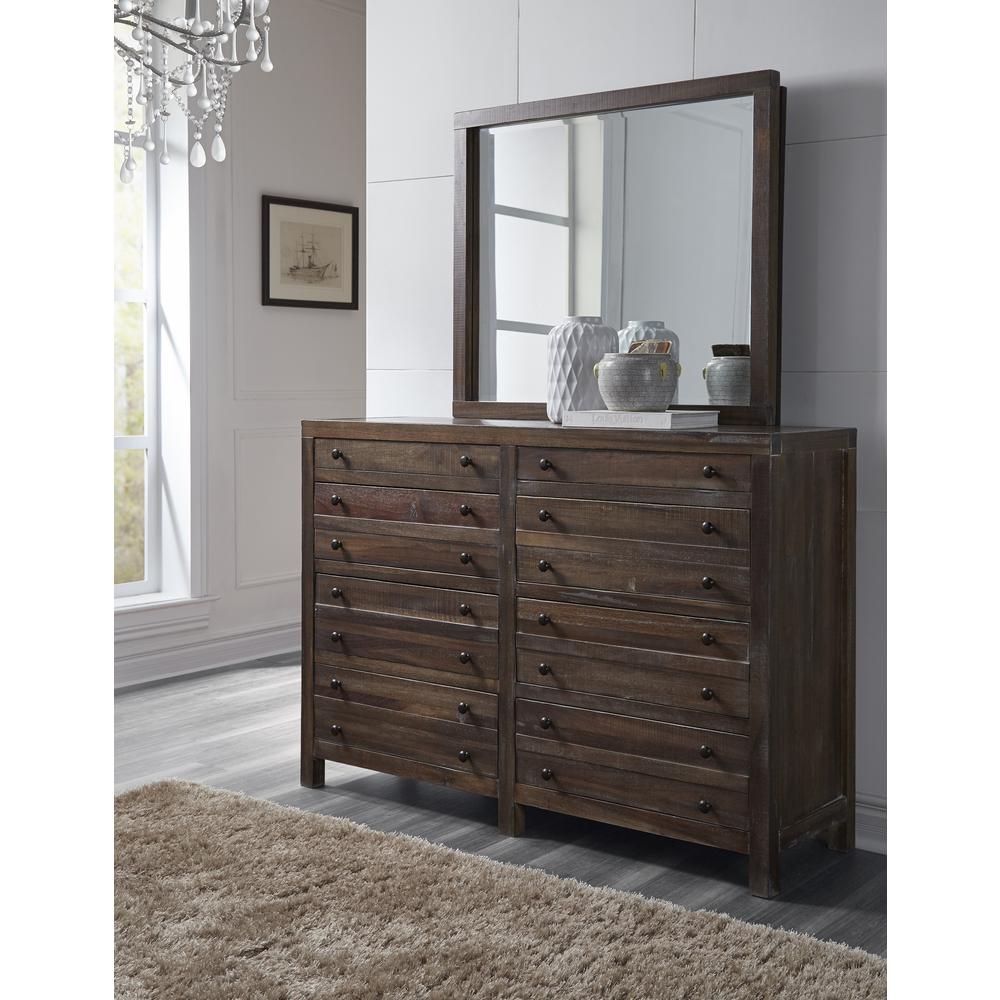 Townsend Eight Drawer Solid Wood Dresser in Java (2024). Picture 1