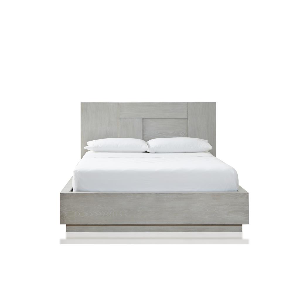 Destination Wood Panel Bed in Cotton Grey. Picture 4