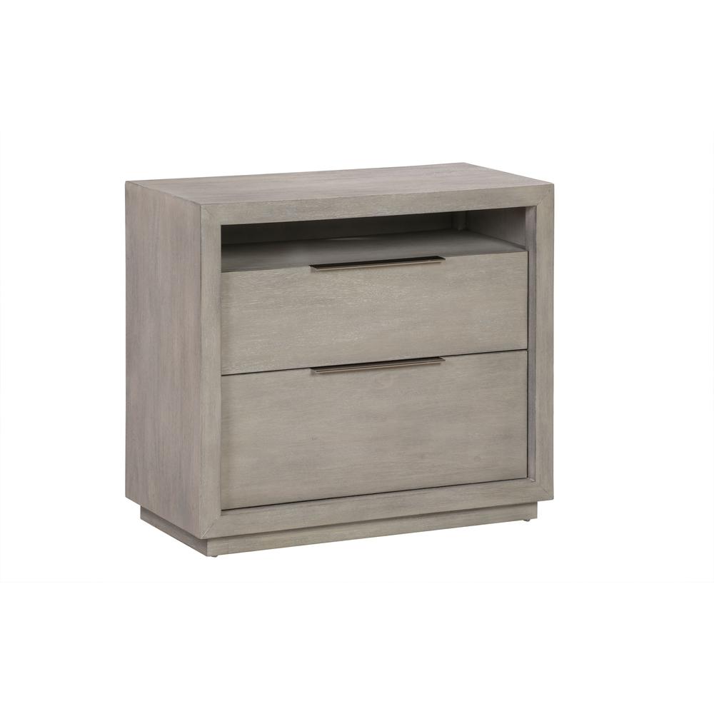 Oxford Two-Drawer Nightstand in Mineral. Picture 5