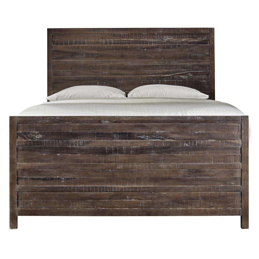 Townsend Solid Wood Panel Bed in Java. Picture 4