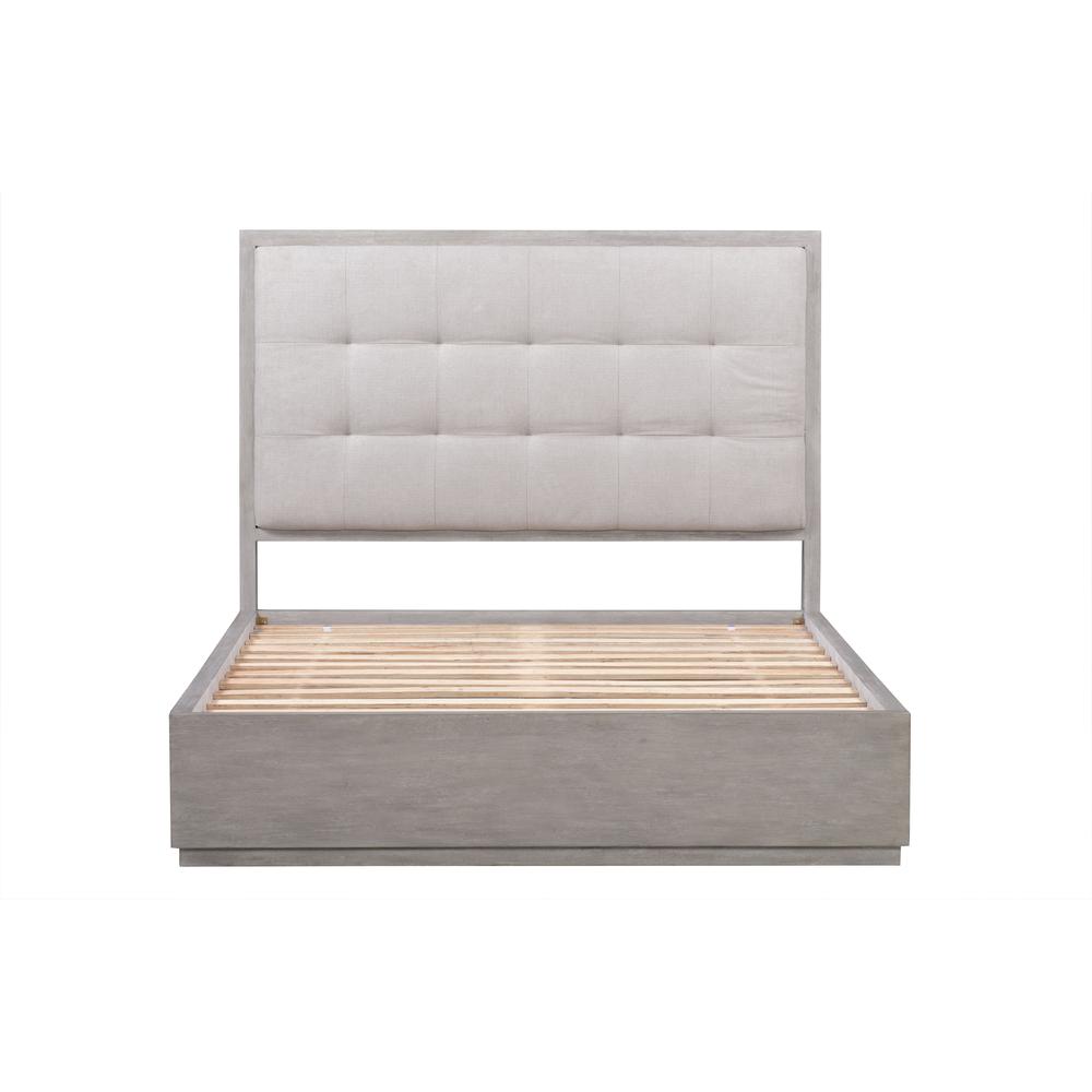 Oxford Upholstered Platform Bed in Mineral. Picture 6