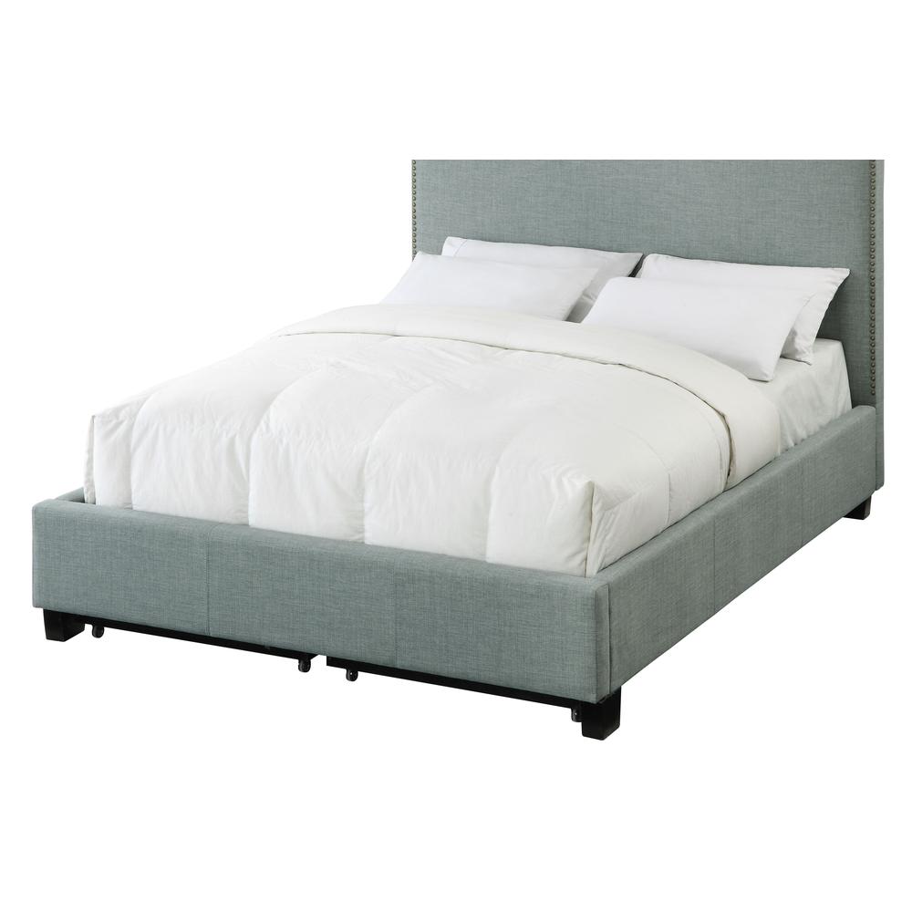 Ariana Upholstered Footboard Storage Bed in Bluebird. Picture 5