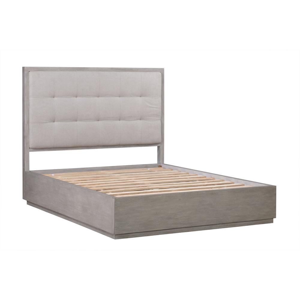 Oxford Upholstered Platform Bed in Mineral. Picture 7