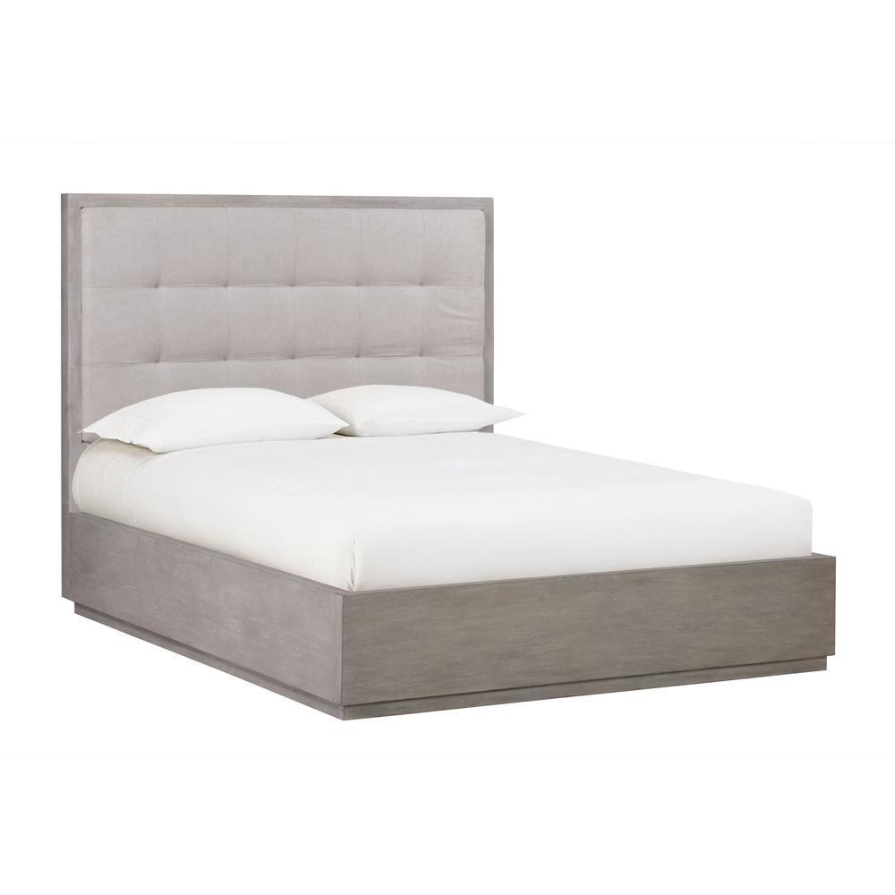 Oxford Upholstered Platform Bed in Mineral. Picture 5