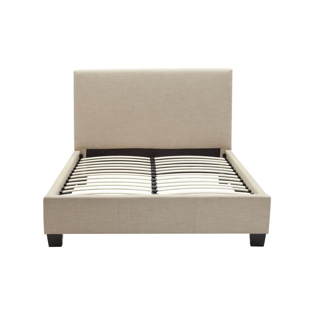 Saint Pierre Upholstered Platform Bed in Toast Linen. Picture 5