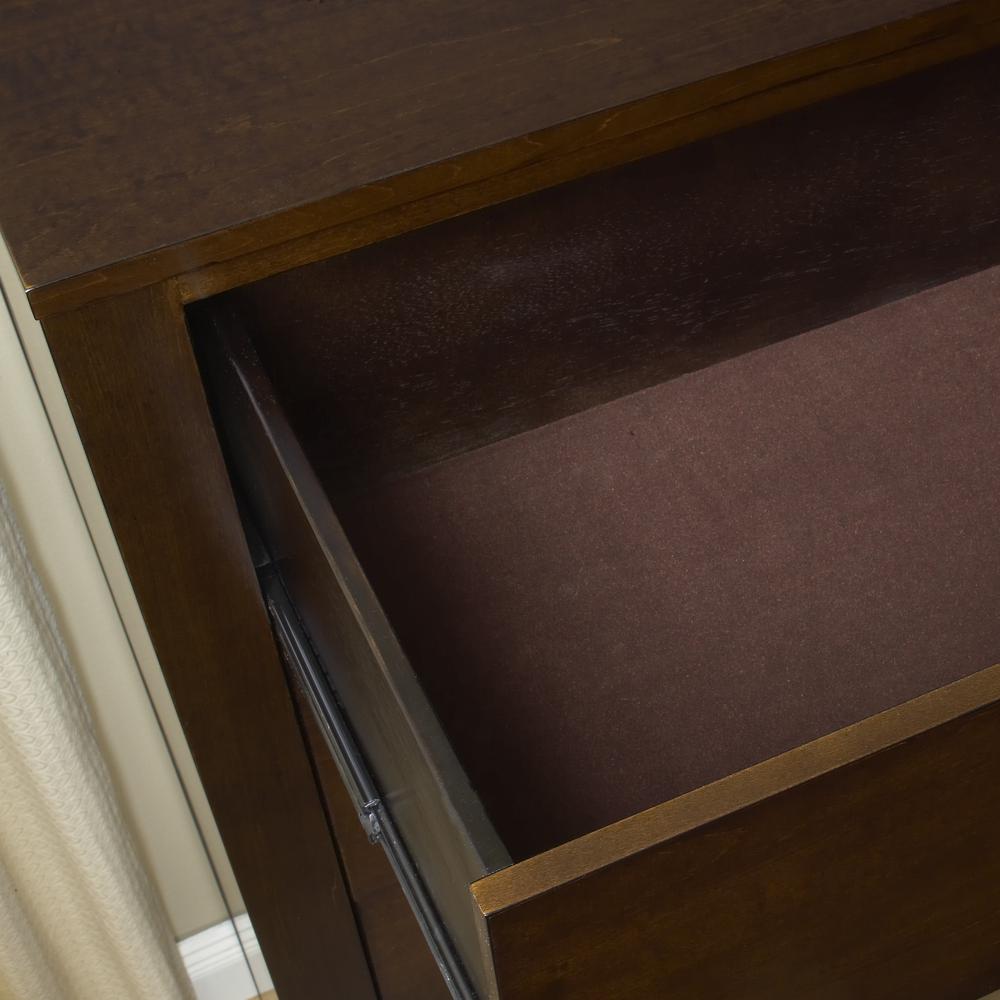 Riva Five Drawer Chest in Chocolate Brown (2024). Picture 3