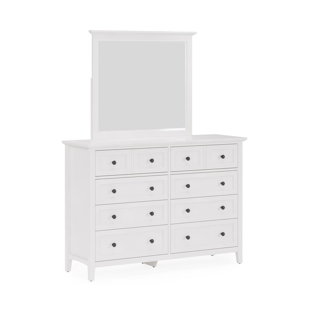 Grace Wall or Dresser Mirror in Snowfall White. Picture 7