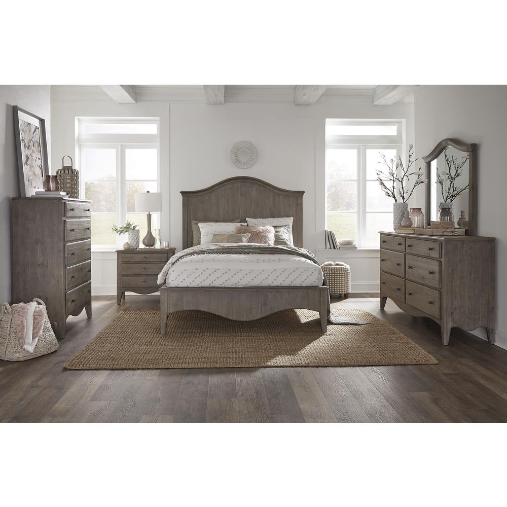 Ella Solid Wood Crown Bed in Camel. Picture 2