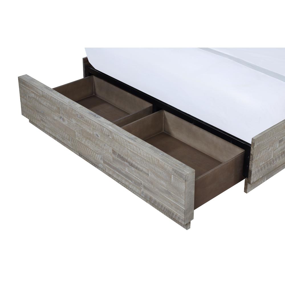 Alexandra Solid Wood Storage Bed in Rustic Latte. Picture 7