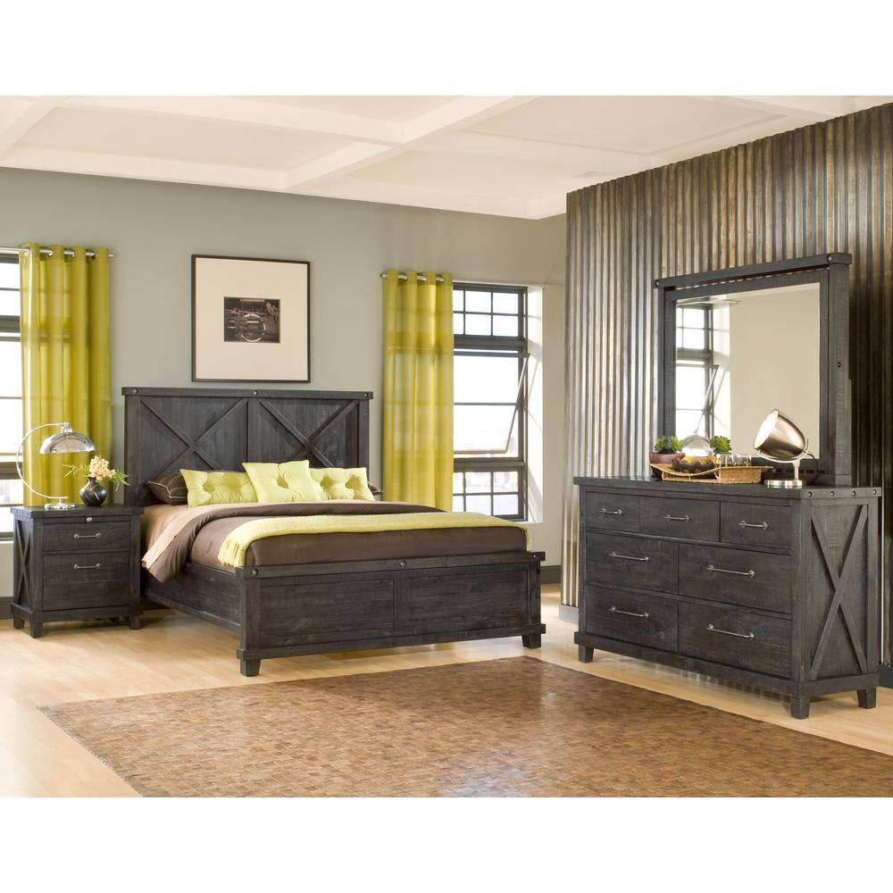 Yosemite Solid Wood Panel Bed in Cafe. Picture 9