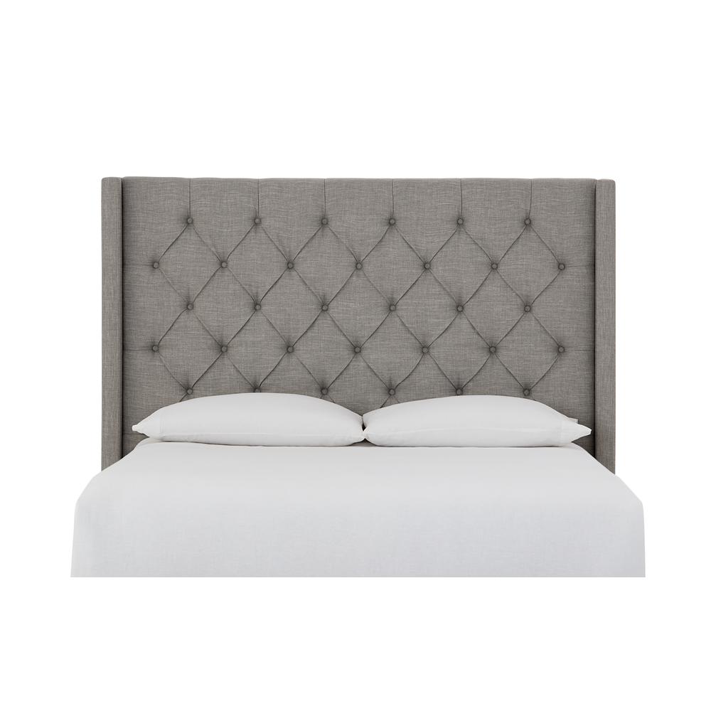 Verona Tufted Upholstered Headboard in Speckled Grey. Picture 5