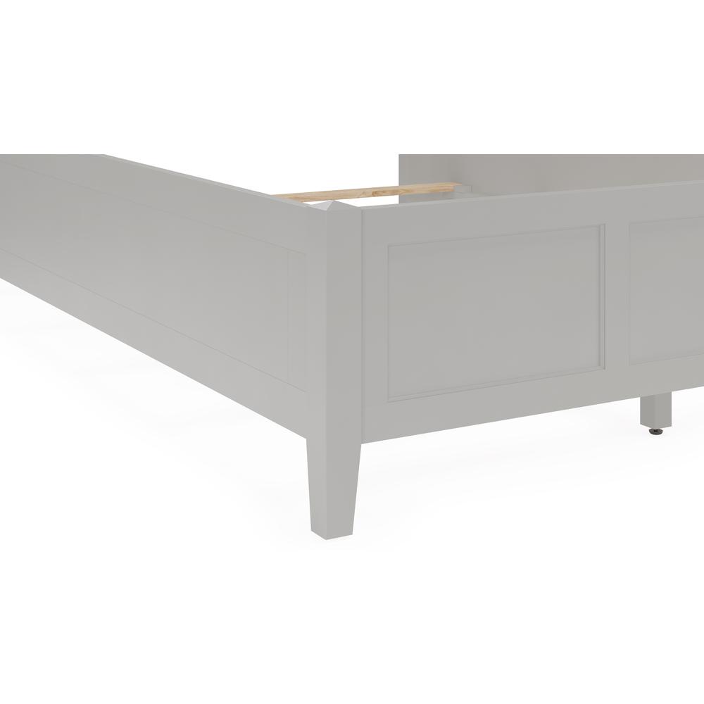 Grace Three Panel Bed in Elephant Grey. Picture 5