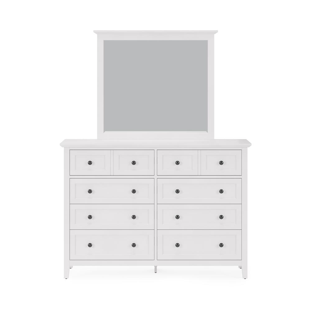 Grace Wall or Dresser Mirror in Snowfall White. Picture 4
