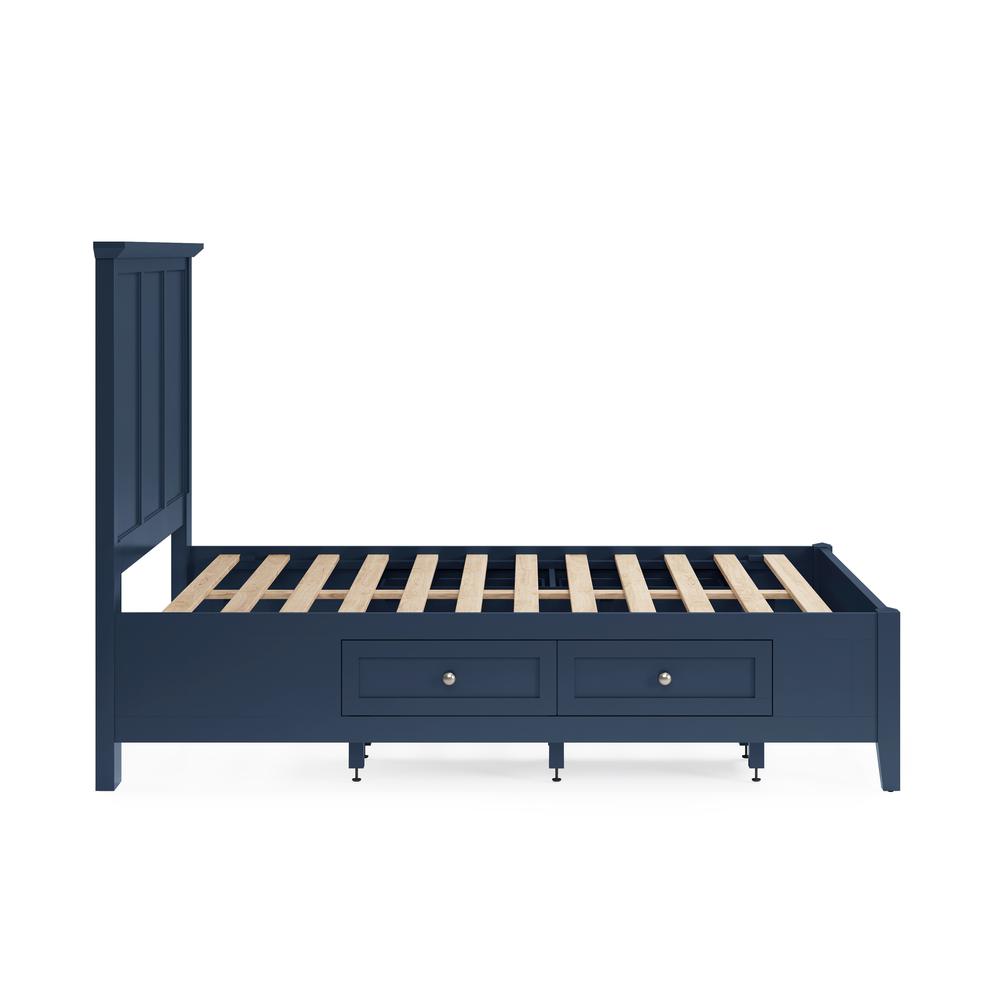 Grace Four Drawer Platform Storage Bed in Blueberry. Picture 8