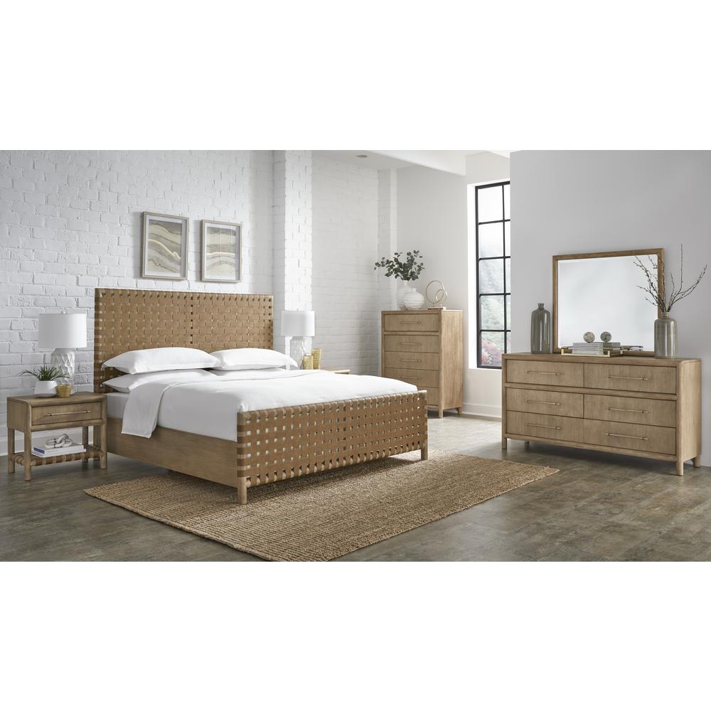 Dorsey Woven Panel Bed in Granola and Ginger. Picture 10