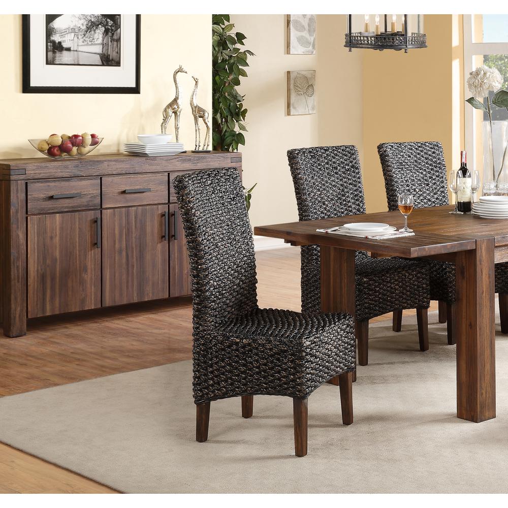 Meadow Wicker Dining Chair in Brick Brown. Picture 2