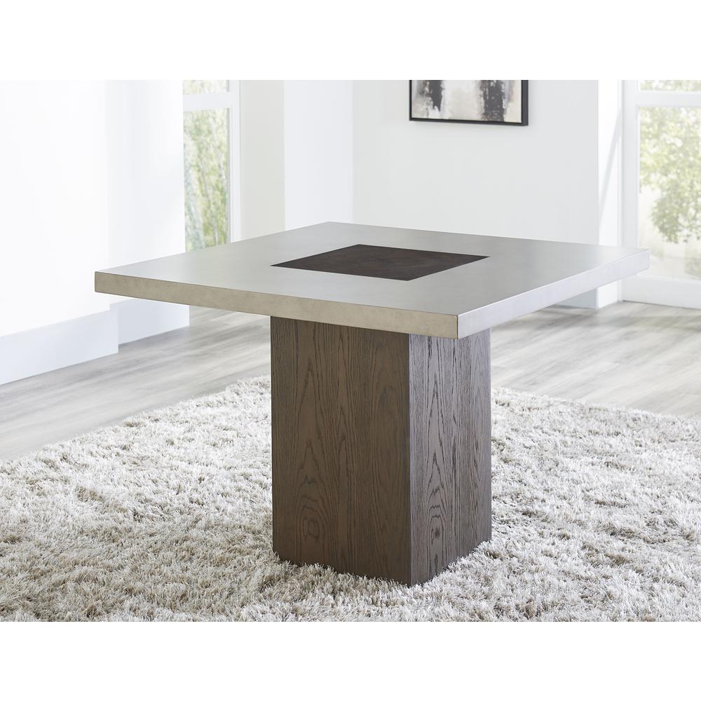 Modesto Concrete Table in Concrete/French Roast. Picture 1