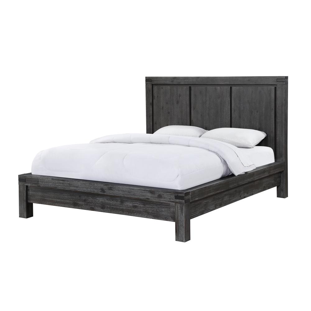 Meadow Solid Wood Platform Bed in Graphite. Picture 4