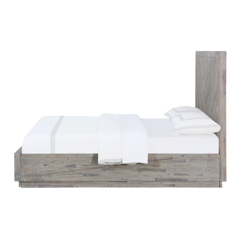 Alexandra Solid Wood Platform Bed in Rustic Latte. Picture 5