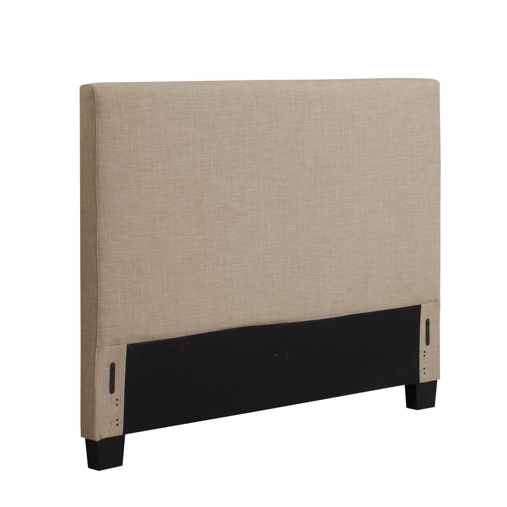 Saint Pierre Upholstered Headboard in Toast Linen. Picture 5