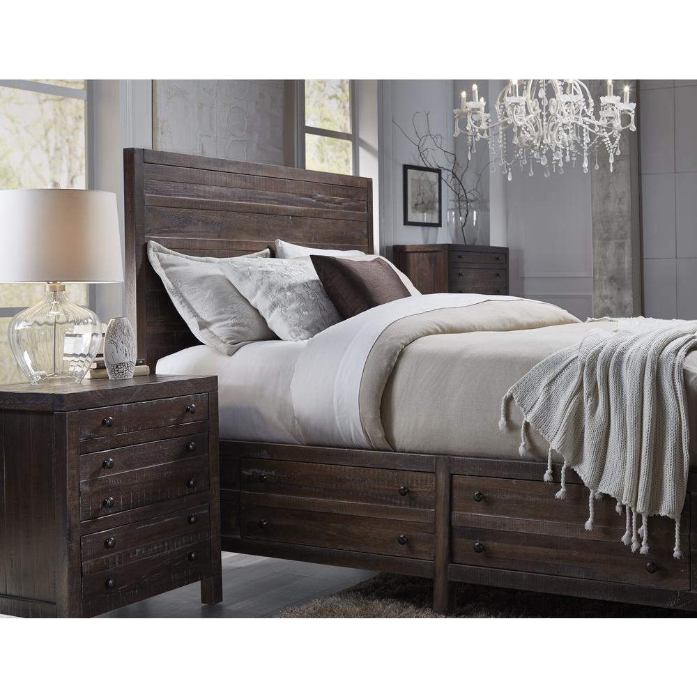 Townsend Solid Wood Storage Bed in Java. Picture 3