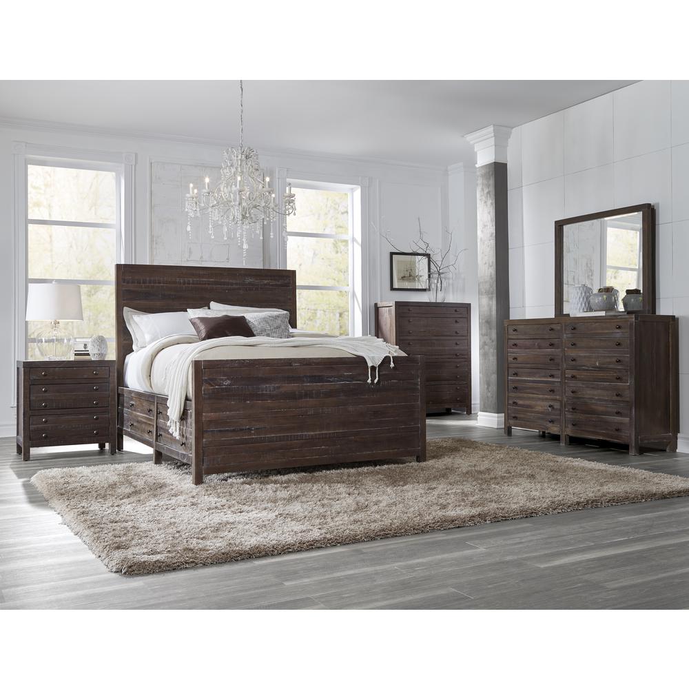 Townsend Solid Wood Storage Bed in Java. Picture 2