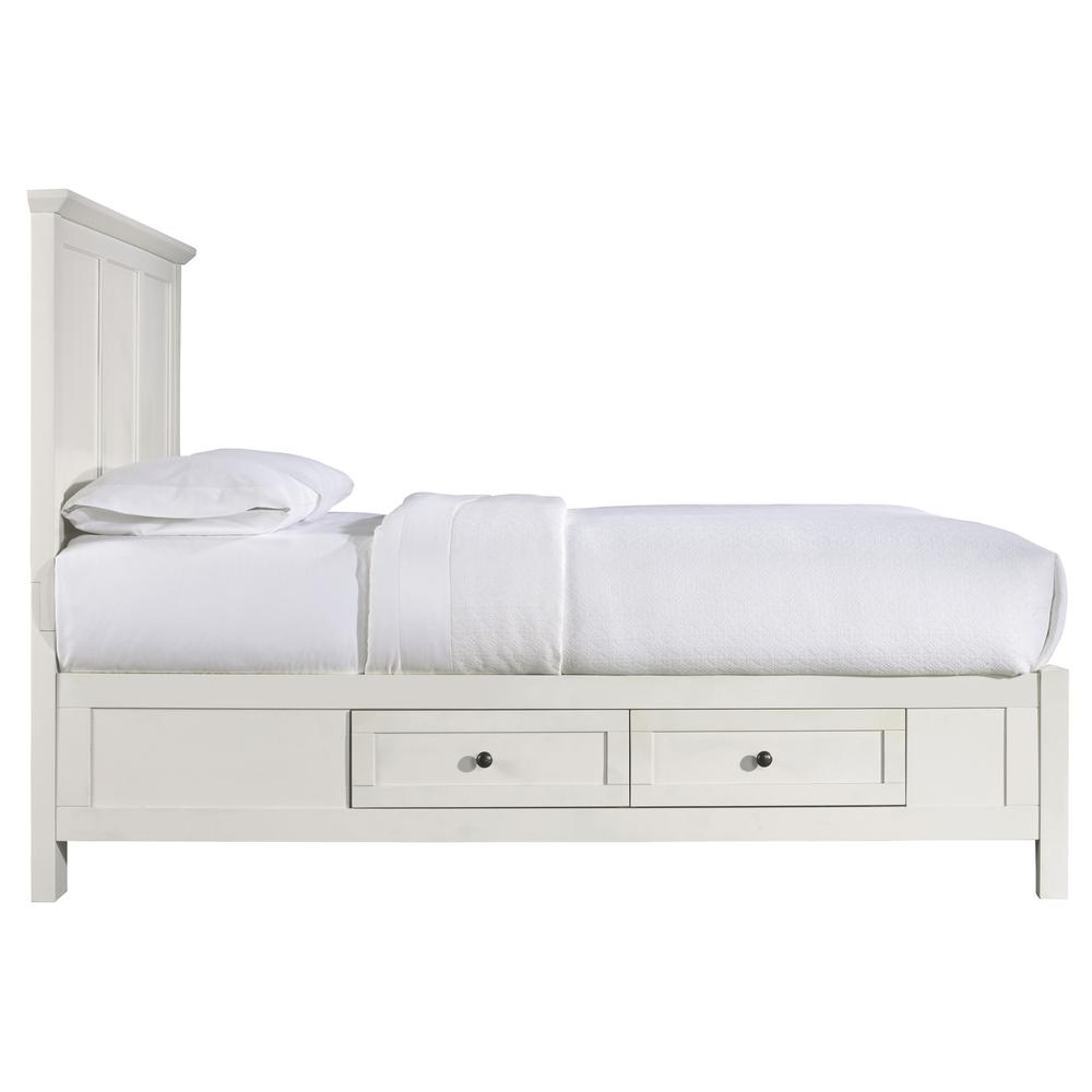 Paragon Four Drawer Wood Storage Bed in White. Picture 6