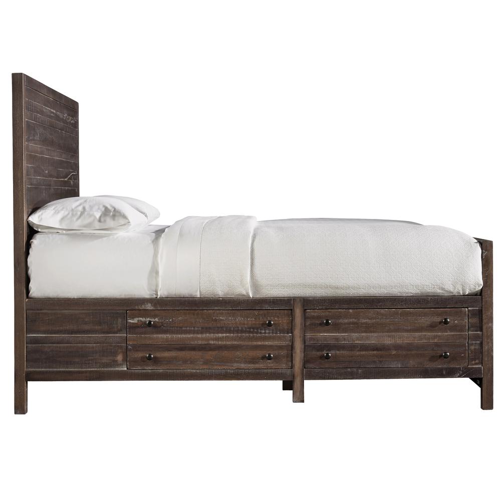 Townsend Solid Wood Storage Bed in Java. Picture 7