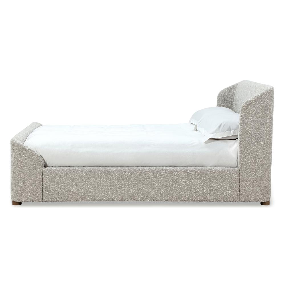 Kiki Upholstered Platform Bed in Cotton Ball Boucle. Picture 6