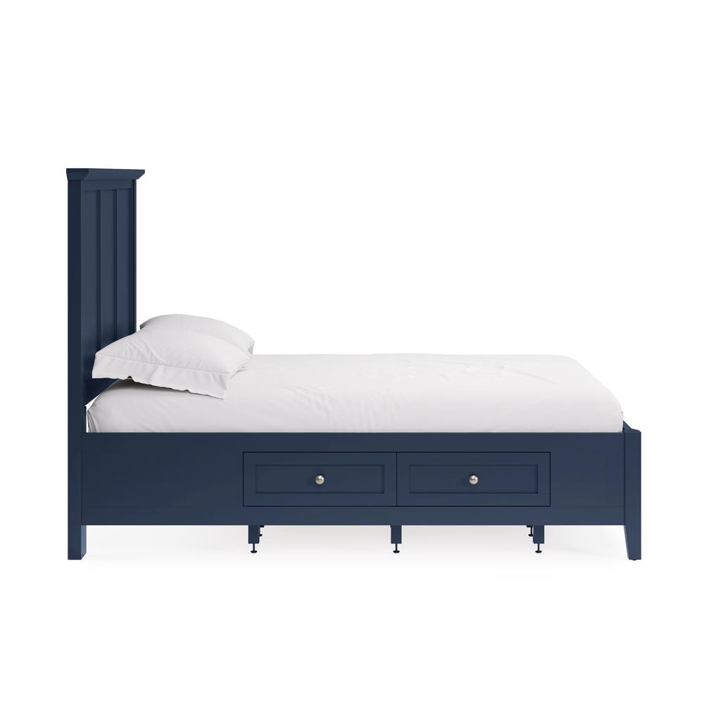 Grace Four Drawer Platform Storage Bed in Blueberry. Picture 4