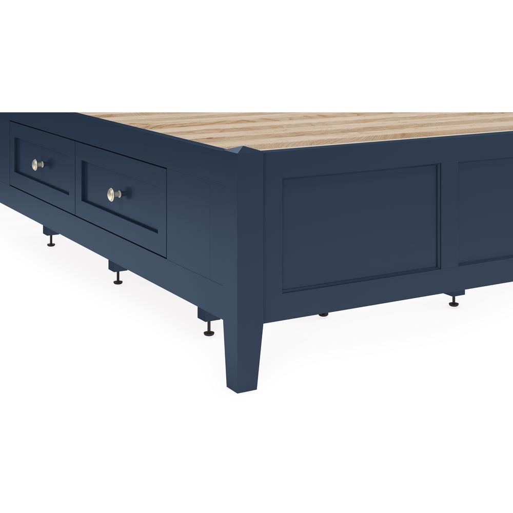 Grace Four Drawer Platform Storage Bed in Blueberry. Picture 5