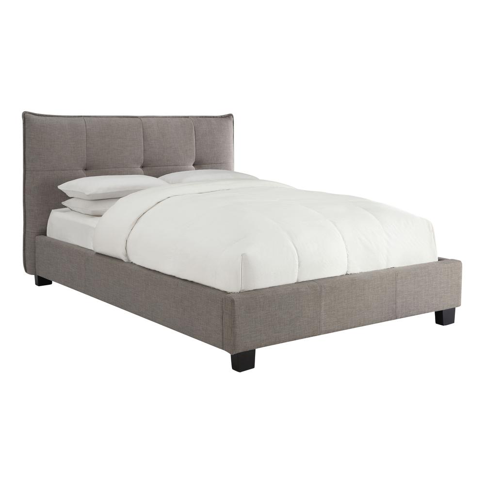 Adona Upholstered Platform Bed in Dolphin Linen. Picture 6