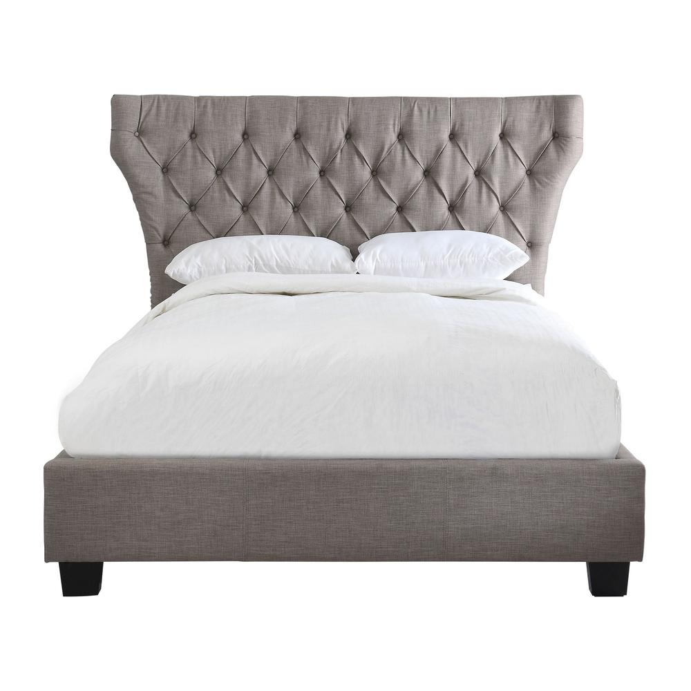 Melina Upholstered Footboard Storage Bed in Dolphin Linen. Picture 5