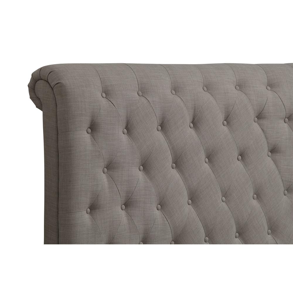 Royal Tufted Upholstered Headboard in Dolphin Linen. Picture 2