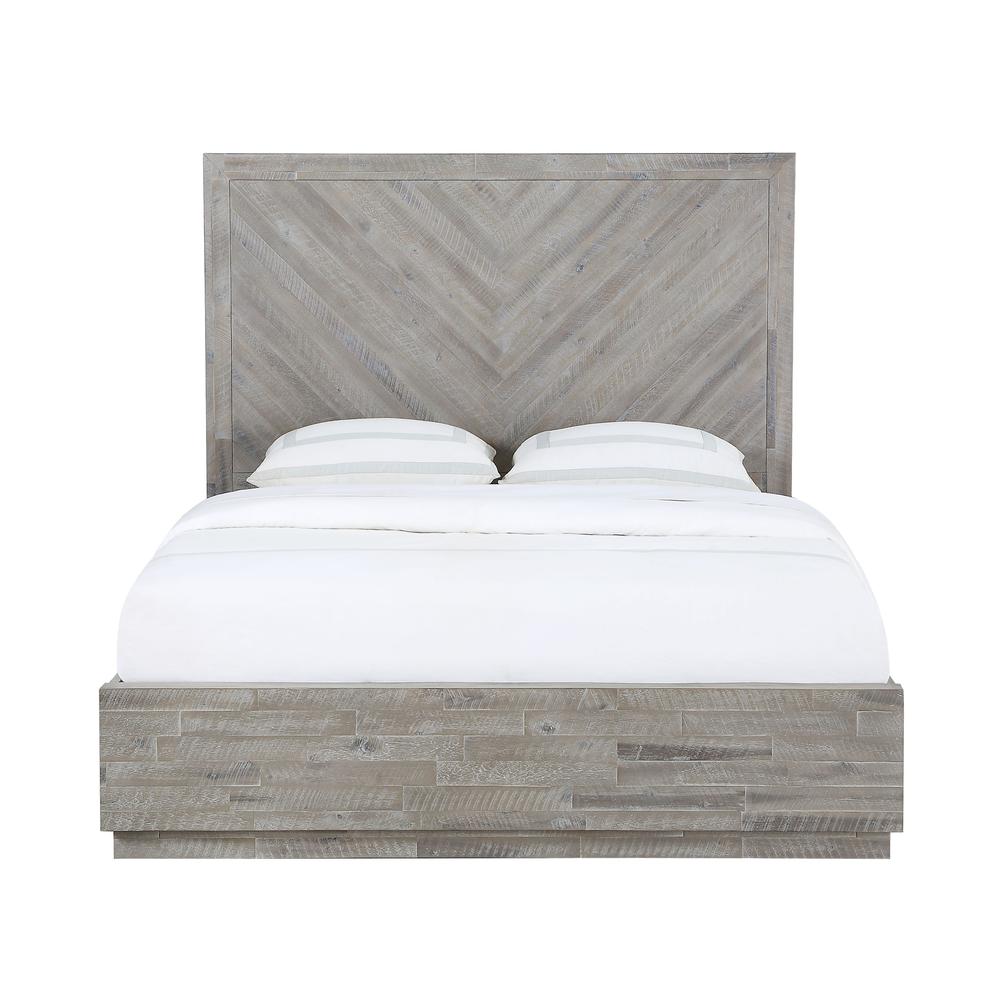 Alexandra Solid Wood Platform Bed in Rustic Latte. Picture 4
