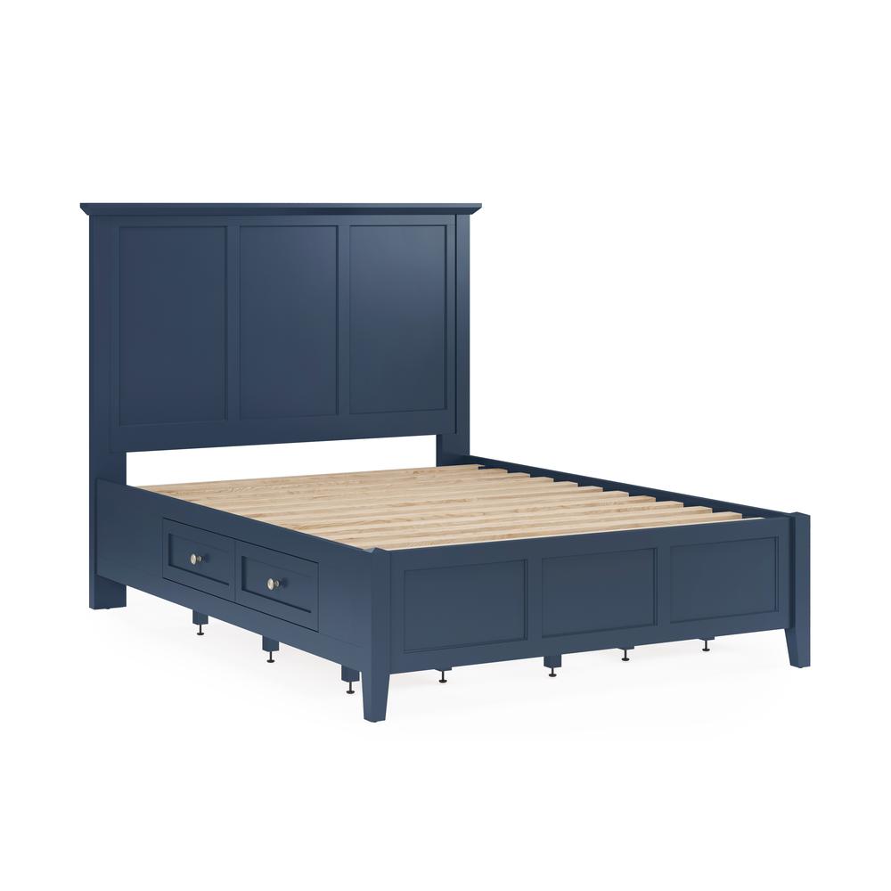 Grace Four Drawer Platform Storage Bed in Blueberry. Picture 7