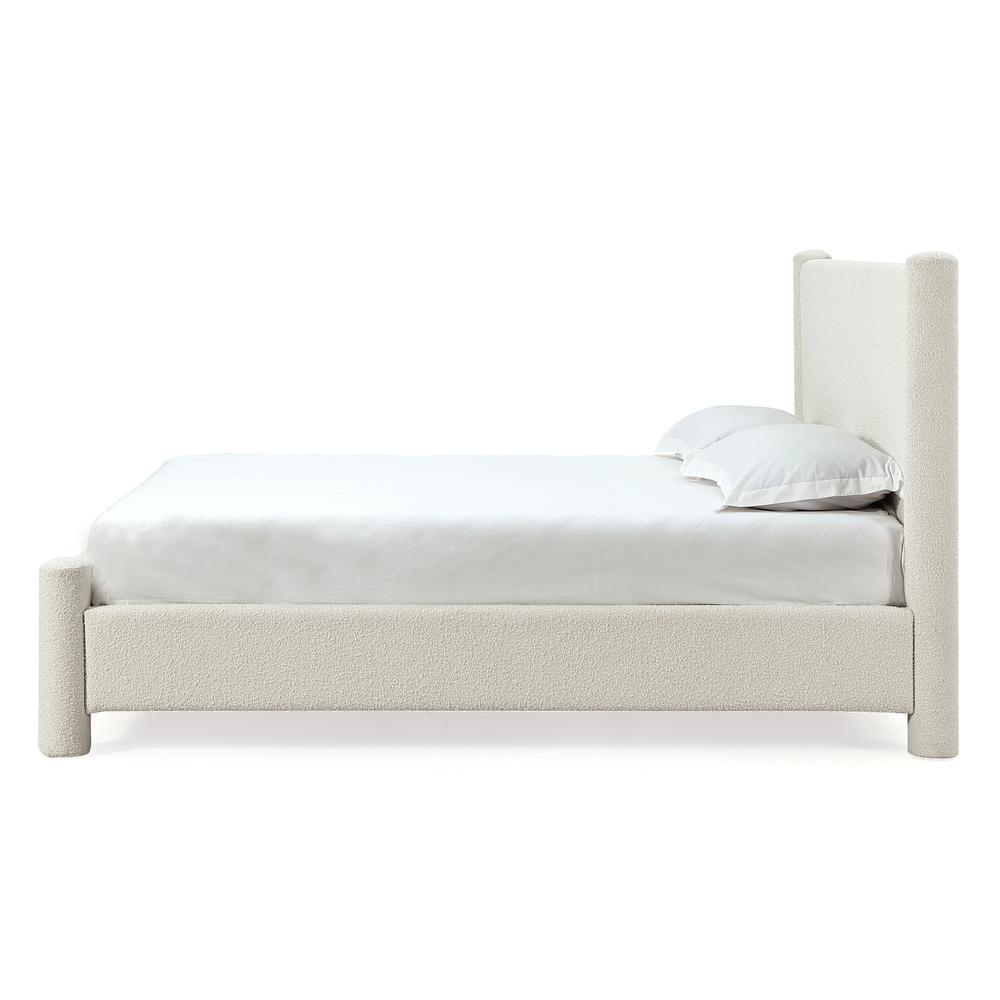 Burke Upholstered Platform Bed in Cottage Cheese Boucle. Picture 7