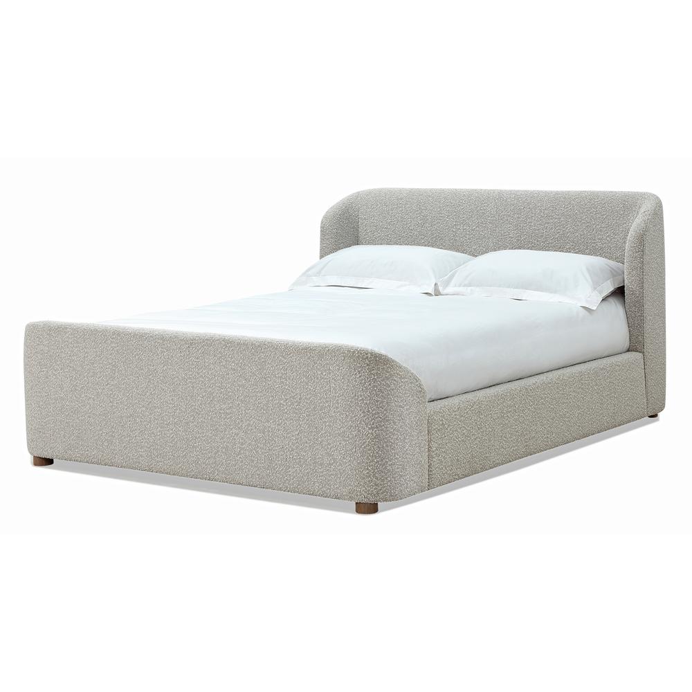 Kiki Upholstered Platform Bed in Cotton Ball Boucle. Picture 5