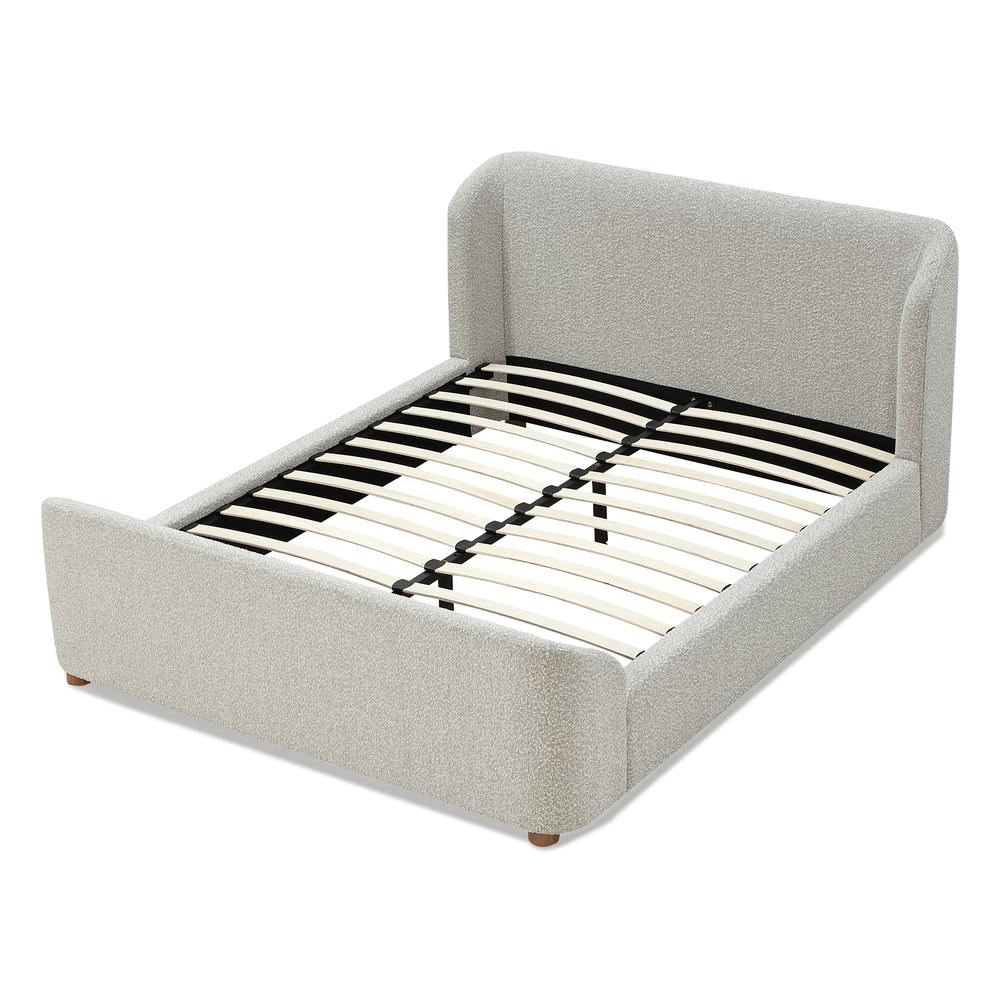 Kiki Upholstered Platform Bed in Cotton Ball Boucle. Picture 8