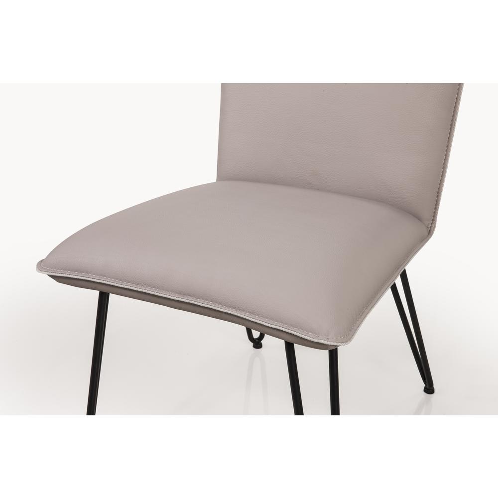 Demi Hairpin Leg Modern Dining Chair in Taupe. Picture 6