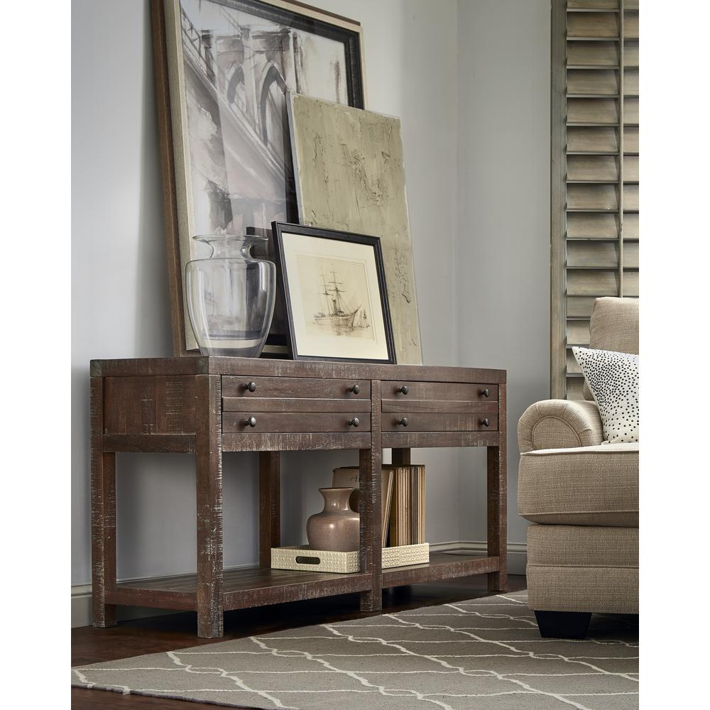 Townsend Solid Wood Console Table in Java. Picture 1