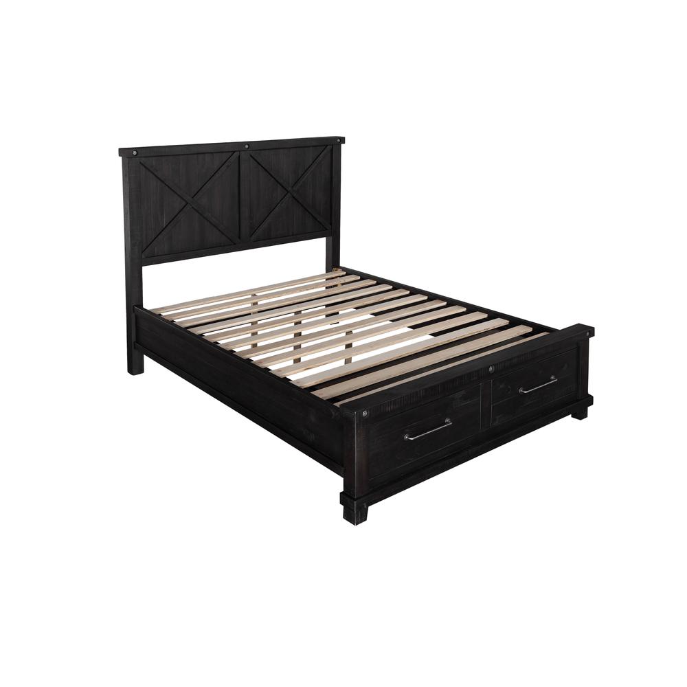Yosemite Solid Wood Footboard Storage Bed in Cafe. Picture 6