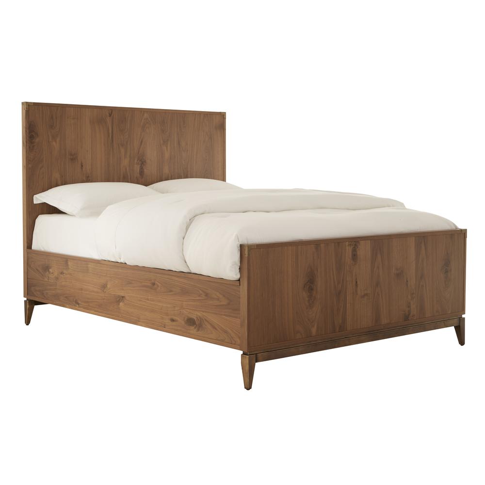 Adler Wood Panel Bed in Natural Walnut. Picture 5