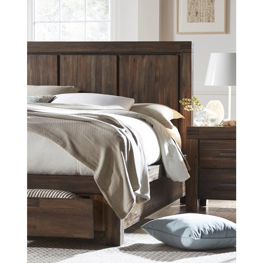Meadow Solid Wood Footboard Storage Bed in Brick Brown. Picture 8