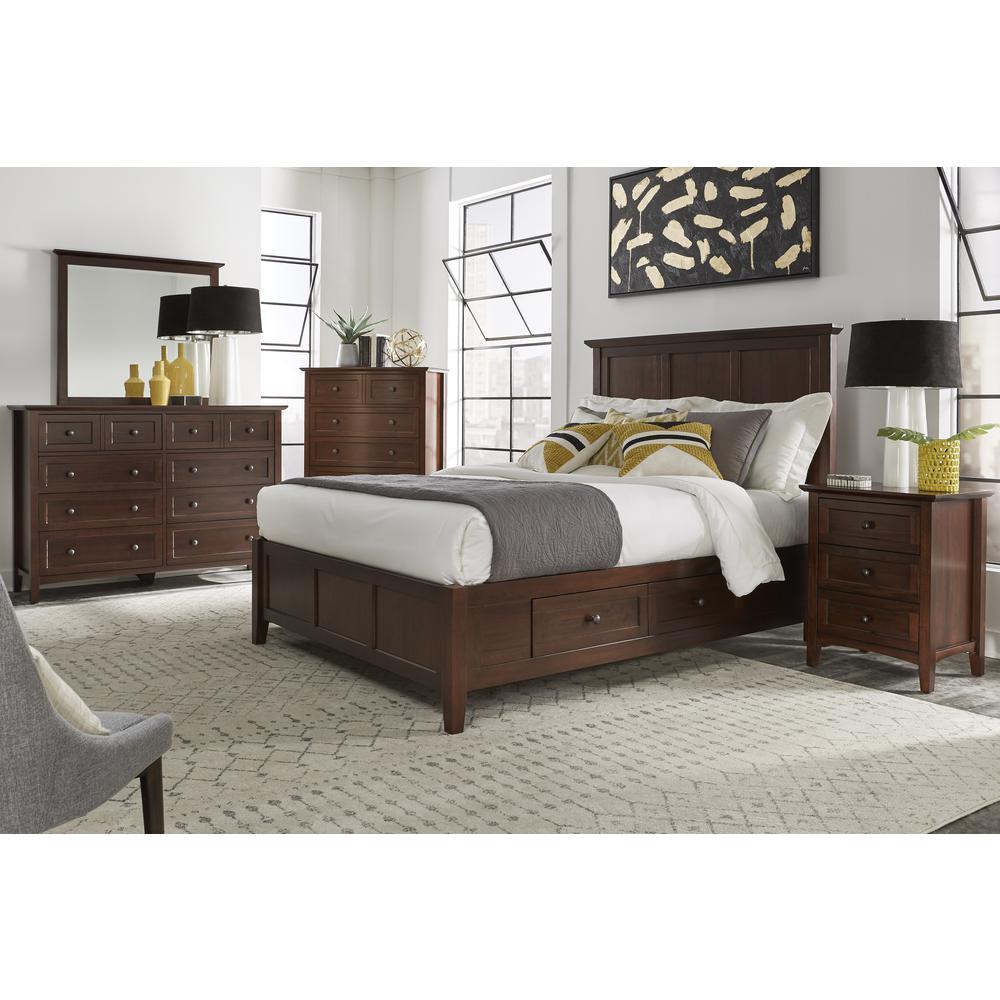 Paragon Four Drawer Wood Storage Bed in Truffle. Picture 2