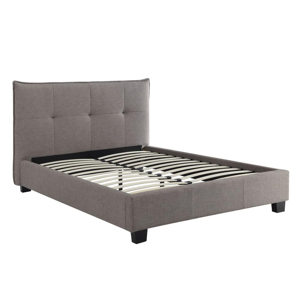 Adona Upholstered Platform Bed in Dolphin Linen. Picture 8