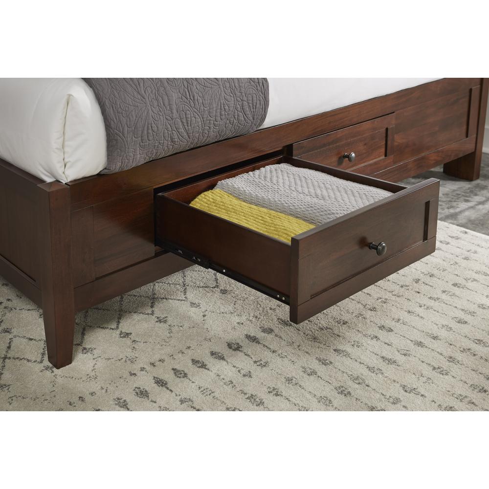 Paragon Four Drawer Wood Storage Bed in Truffle. Picture 4