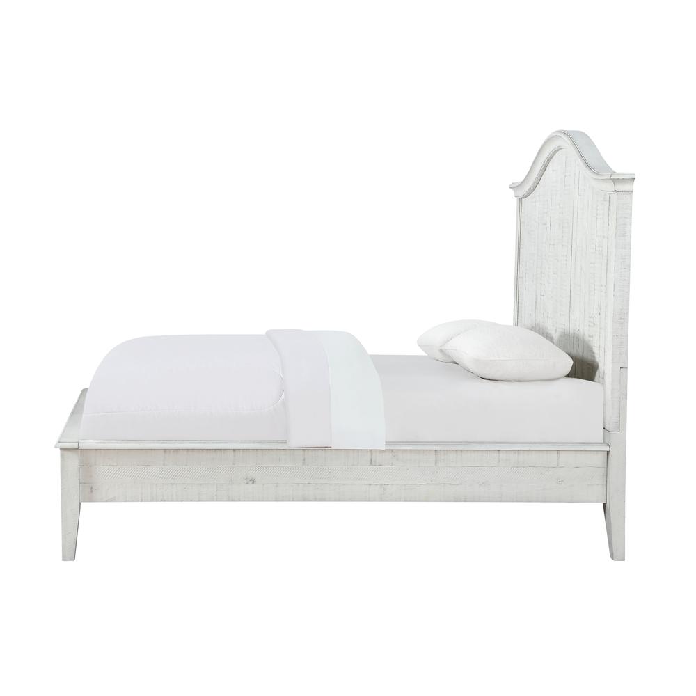 Ella Solid Wood Crown Bed in White Wash. Picture 7