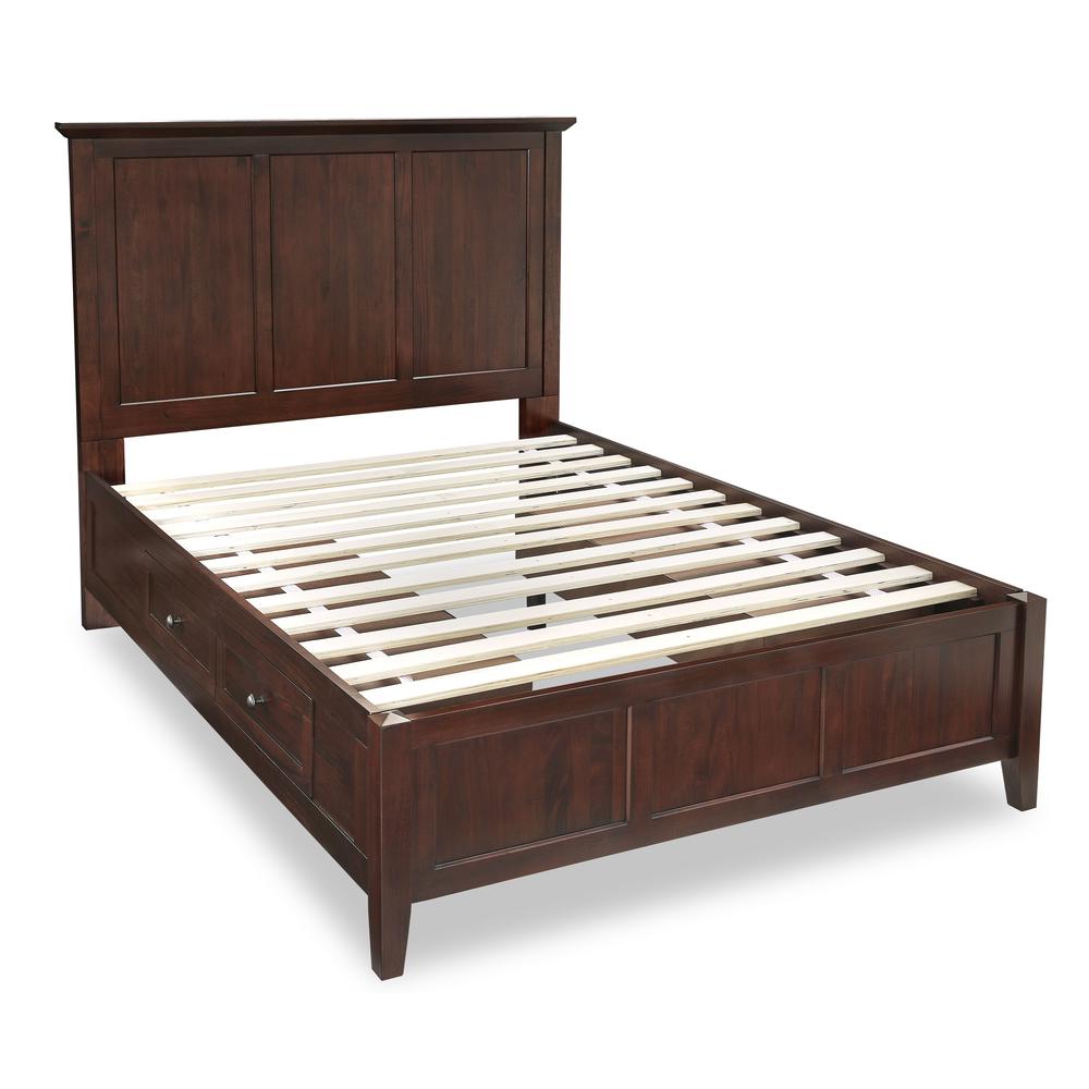 Paragon Four Drawer Wood Storage Bed in Truffle. Picture 7